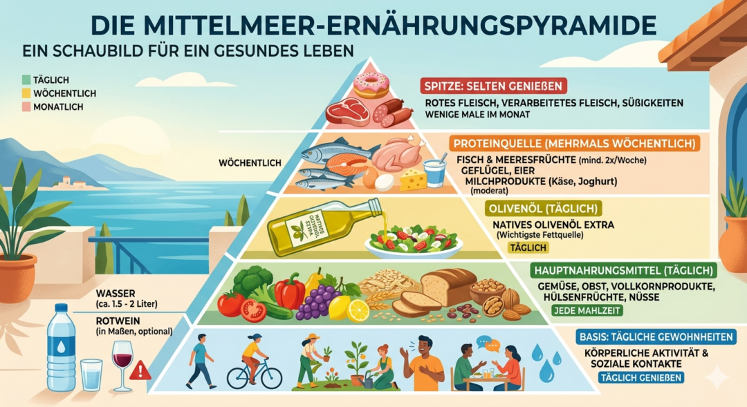 Die Mittelmeer-Ernährungspyramide